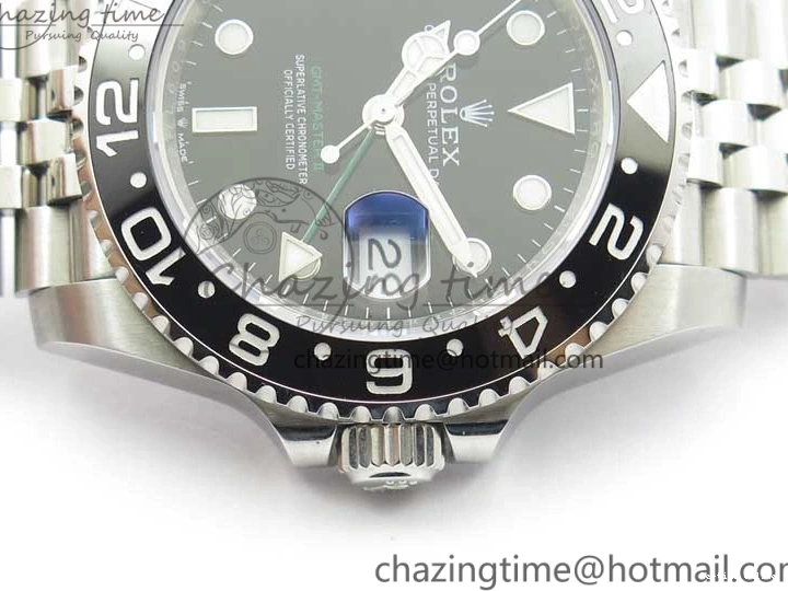 0108 Trendsetting GMT-Master II 116710 LN Black Ceramic 904L D1F 1:1 Best Edition On Jubilee Bracelet SA 2957